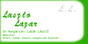 laszlo lazar business card